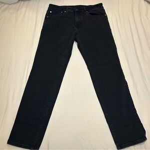 American Eagle Men's Jeans 34x32 Black Straight Leg Air Flex Athletic Fit